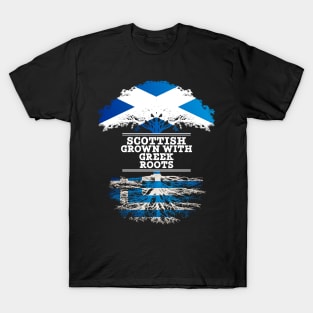 Scottish Grown With Greek Roots - Gift for Greek With Roots From Greece T-Shirt